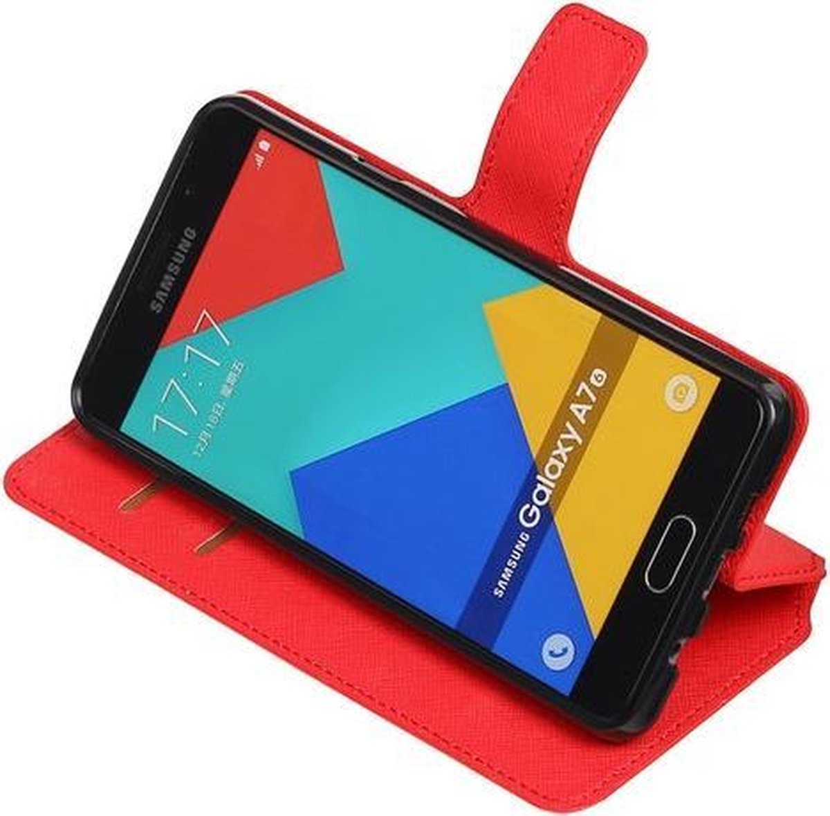 Rood Samsung Galaxy A7 2016 TPU wallet case booktype hoesje HM Book