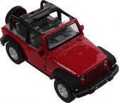 Welly Schaalmodel Jeep Wrangler Rubicon Cabrio 1:34 Rood 11 Cm