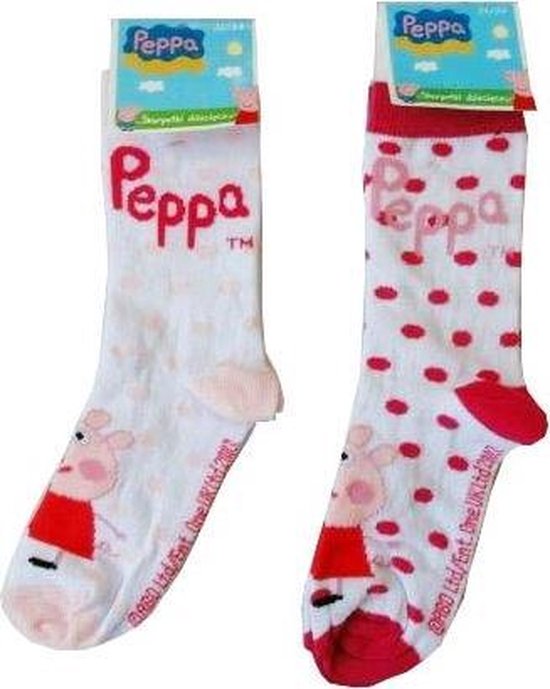 Ieder Politie delicatesse Peppa Pig sokken set van 2 paar - maat 23-26 | bol.com