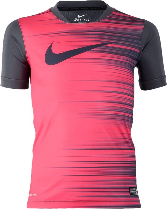 Nike GPX Flash T-shirt II - Sportshirt - Unisex - Maat 116 - Roze/Grijs |  bol.com