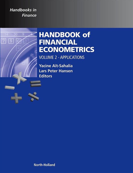 Blauwe boekomslag met witte tekst: Handbook of Financial Econometrics, Volume 2 - Applications.