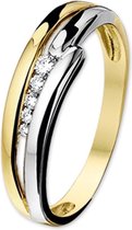 The Jewelry Collection Ring Diamant 0.096ct H Si - Bicolor Goud