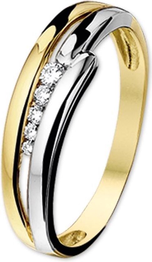 The Jewelry Collection Ring Diamant 0.096 Ct. - Bicolor Goud (14 Krt.)