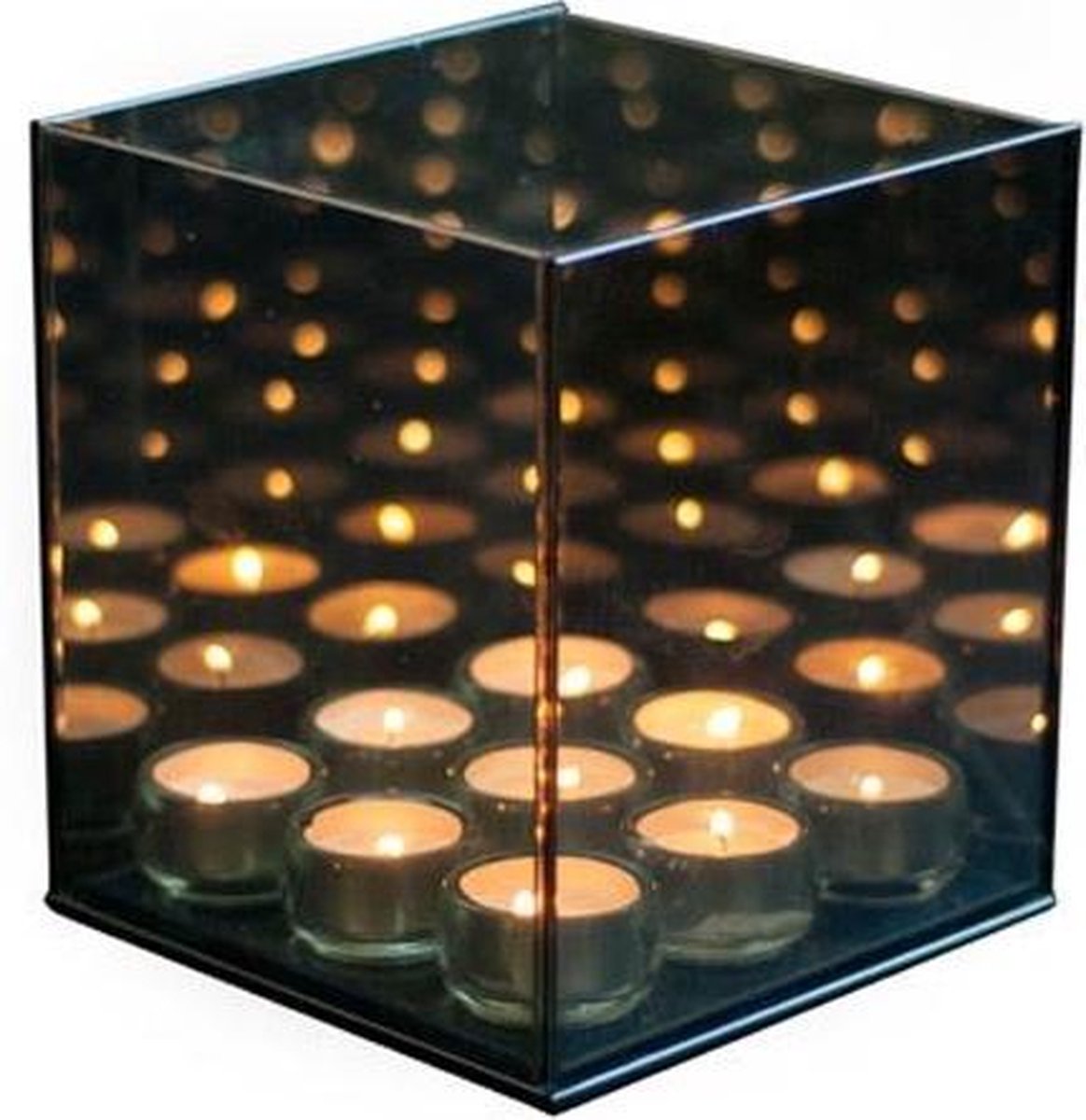 Infinity Light 9 Cube - Waxinelichthouder - Glas | bol.com