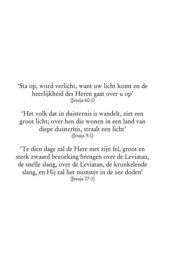 Pagina met Bijbelcitaten over licht, duisternis en de leviathan.