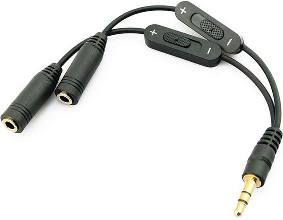 Koptelefoon Splitter 3.5 mm Mini Jack Aux Audio Kabel Stereo Iphone