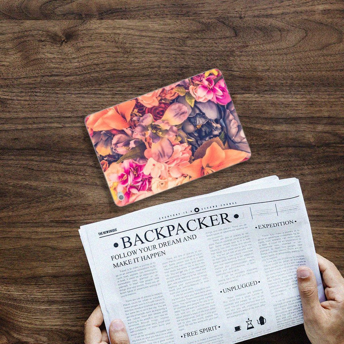 Apple iPad Mini 4 | Mini 5 (2019) Siliconen Hoesje Bosje Bloemen