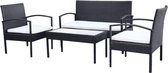 Tuin Loungeset Zwart 7-delig Rattan / Lounge set tuin / Relax bank / Lounge bank tuin / Tuinbank / Loungebank / Tuinset / Loungebank / Tuinset Rotan / Tuinstoel