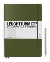 Leuchtturm1917 Notitieboek XL - Master Slim Geruit - Army