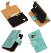 Slang Turquoise Samsung Galaxy Young 2 Bookcase Cover Hoesje