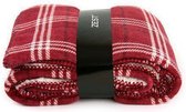 Zest fleeceplaid Vacht Ruit Rood - 125x150 cm