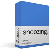 Snoozing - Katoen - Hoeslaken - Eenpersoons - 90x210 cm - Meermin