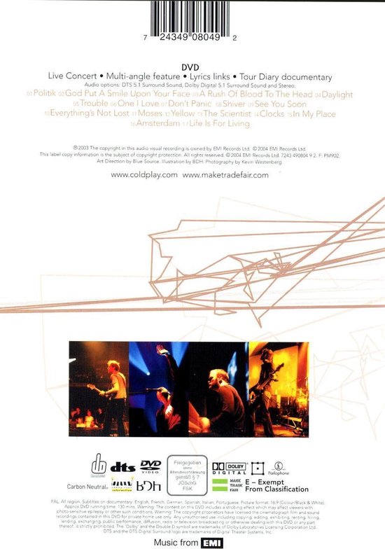 Cover van de film 'Coldplay - Live 2003'