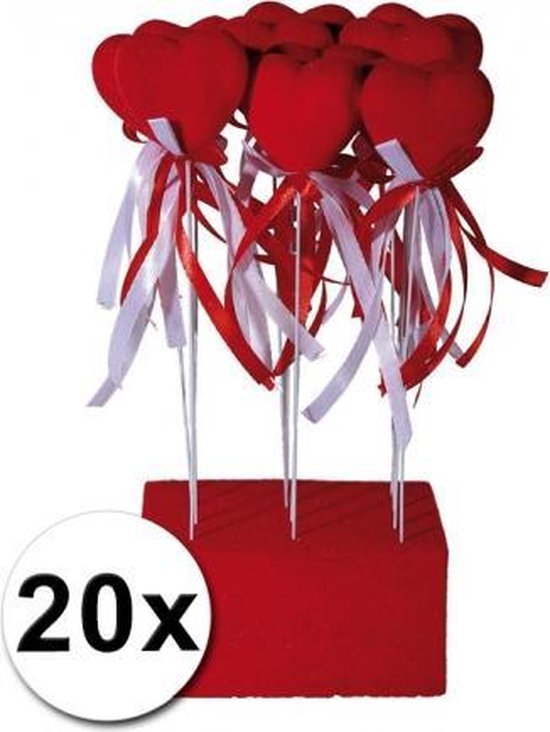 Tafelconfetti Open Hartjes Rood