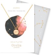 Orelia ketting kort met sterrenbeeld 'Schorpioen' goudkleurig met giftcard en envelop