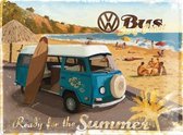 Wandbord - VW Volkswagen Bus Surf Coast Ready For The Summer - 30 x 40 cm