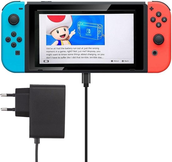 historisch Twinkelen is er Shop4 - Nintendo Switch - Oplader Netstroom Reislader Zwart | bol.com
