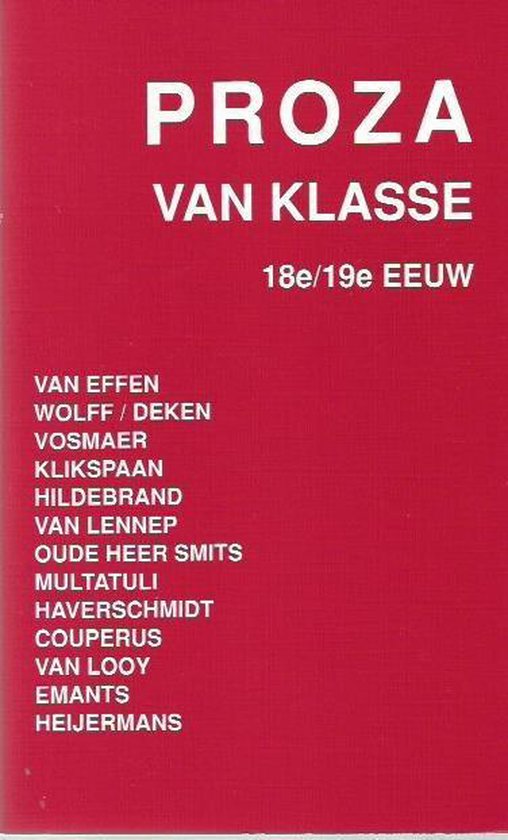 Proza van klasse