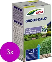Dcm Groen-Kalk 25 m2 - Gazonmeststoffen - 3 x 2 kg (K)