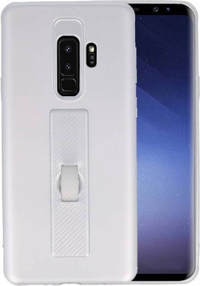 Carbon series hoesje Samsung Galaxy S9 Plus Zilver