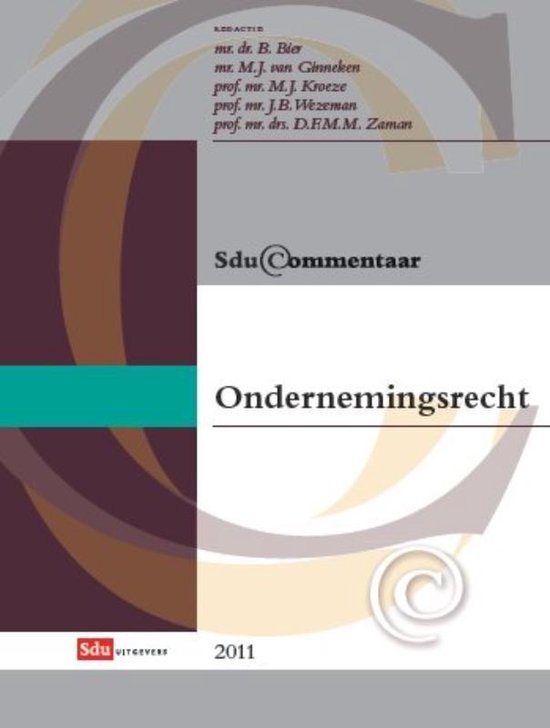 Sducommentaar - Sdu Commentaar Ondernemingsrecht 2011 - cover