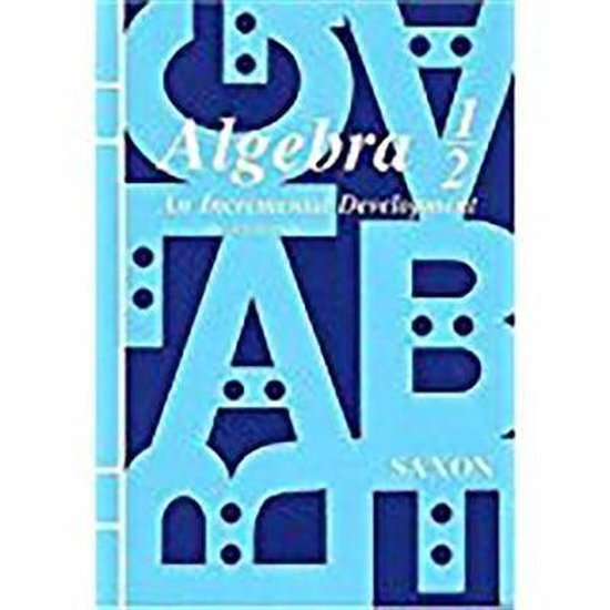 Saxon Algebra 1/2 Home Study Kit Third Edition - cover