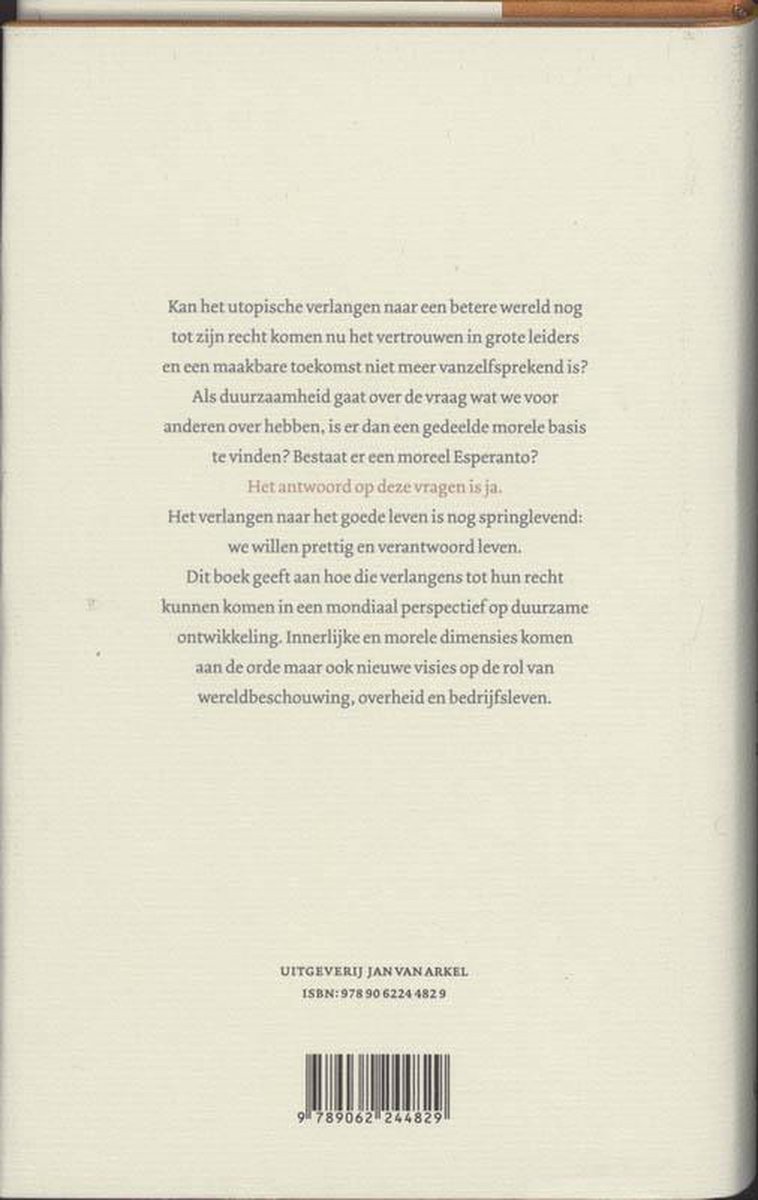 Verlangen Goed Te Leven - back cover