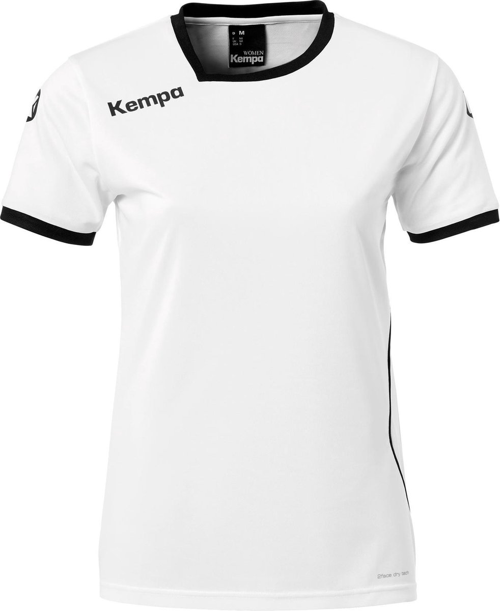 Kempa Curve T-shirt voor heren Sportshirt - Maat XXL - Mannen - wit/zwart