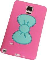 Samsung Galaxy A3 - Vlinder Roze TPU Case Telefoonstandaard Hoesje