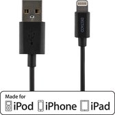 DELTACO IPLH-170 USB naar Lightning kabel MFi - Geschikt voor Apple - Zwart - 1 meter