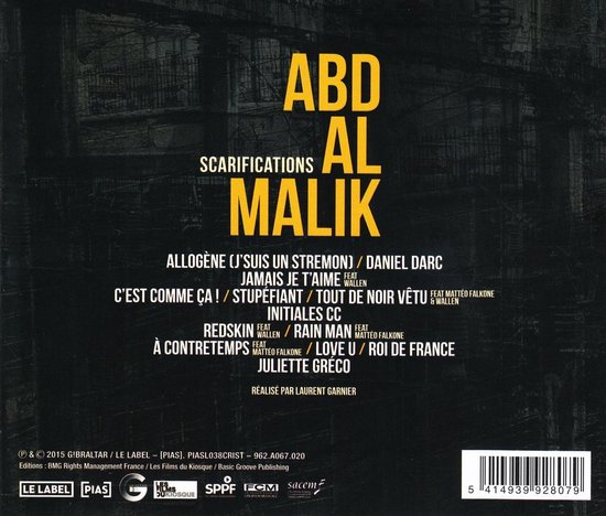Scarifications, Abd Al Malik CD (album) Muziek