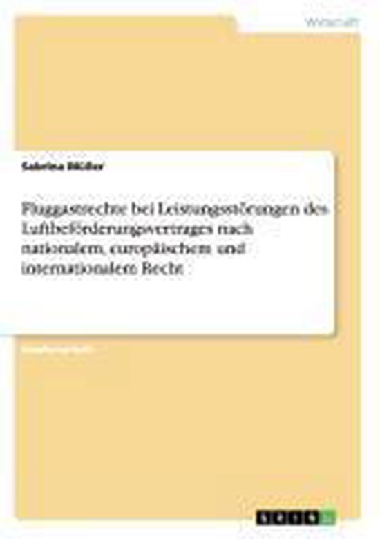 Fluggastrechte bei Leistungsstörungen des Luftbeförderungs ... - cover