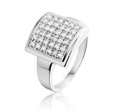 Montebello Ring Greet - Dames - Zilver gerhodineerd - Zirkonia - maat 60 - 19 mm