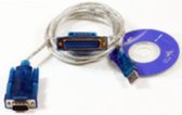 Microconnect USBADB25 1.8m USB DB9 Transparant seriële kabel