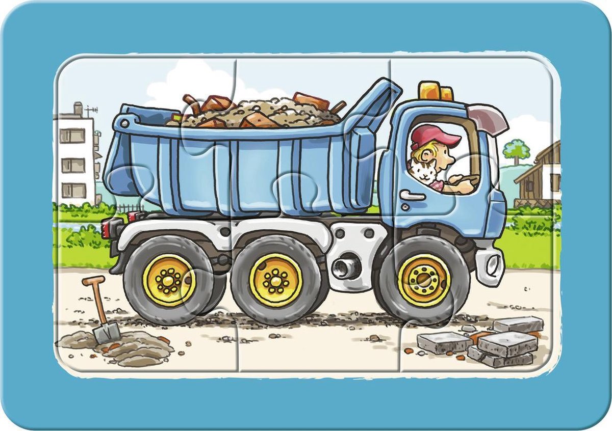 Ravensburger Graafmachine, tractor en kiepauto- My First puzzels -3x6 stukjes - kinderpuzzel — afbeelding 8