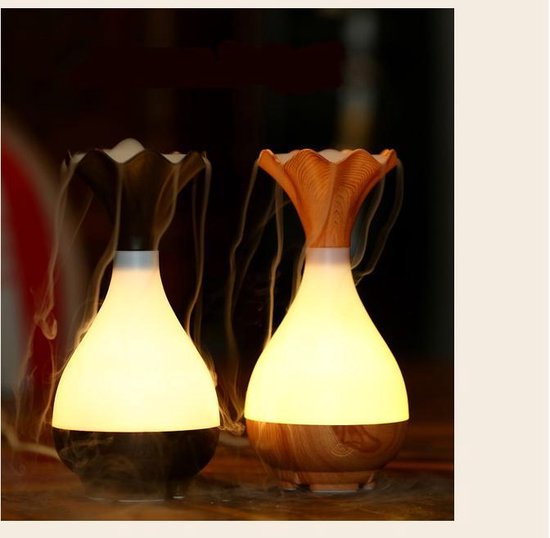 Aroma diffuser - Verdamper - Vernevelaar - Geur Verspreider - LED Lamp -  Jade bottle wood | bol.com