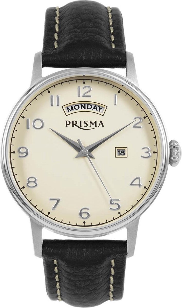 Prisma Herenhorloge P.2146 Canvas Edelstaal