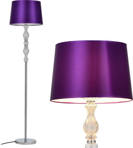Klassieke vloerlamp staande lamp - paars | bol.com