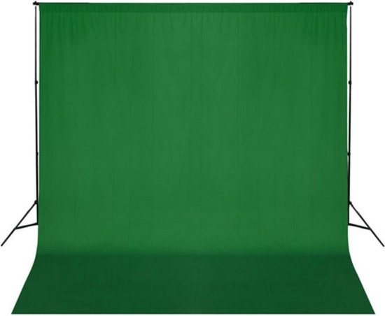 vidaXL Achtergrond chromakey 300x300 cm katoen groen