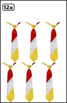 Stropdas rood/wit/geel