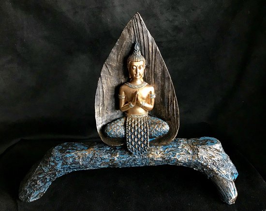 Zandsteen Meditatie Boeddha Standbeeld - Handgemaakt Beeldje Voor Home Decor En Rust