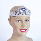 Zilveren tiara met zilveren stenen