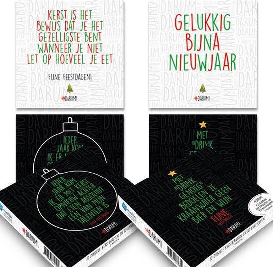 Darum kerstkaartenboxje (20 krt) set 1