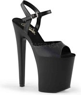 Pleaser Sandaal met enkelband, Paaldans schoenen -38 Shoes- XTREME-809 Paaldans schoenen Zwart