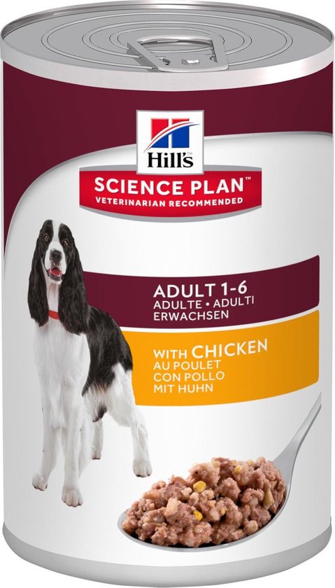 Science Plan Hondenvoer Blik - Adult - Kip - 370 Gram - 12 |