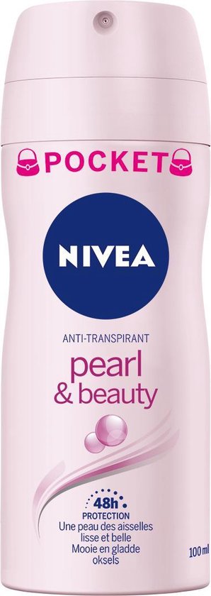 NIVEA Pearl & Beauty - 100 ml - Deodorant Spray - Pocketsize | bol.com