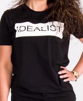 T-Shirt - IDEALIST - Express  Yourself - Unisex - Zwart - Maat M