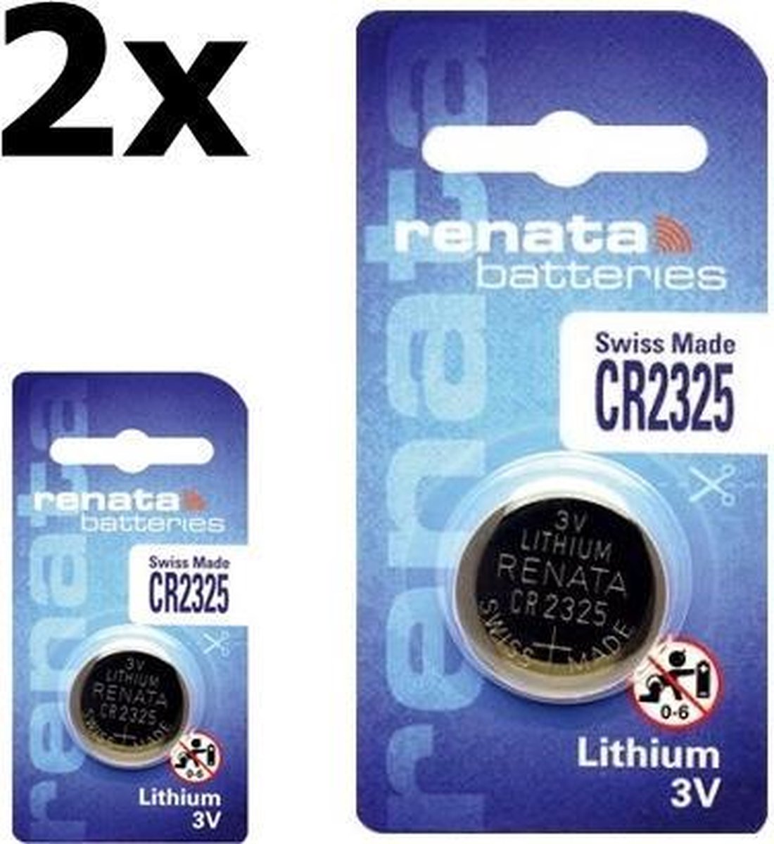 Renata CR2325 3V Lithium batterij - 2 Stuks