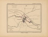 Historische kaart, plattegrond van gemeente Valkenburg in Limburg uit 1867 door Kuyper van Kaartcadeau.com