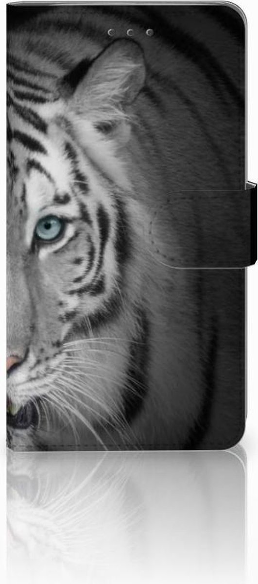 Samsung Galaxy J7 2016 Telefoonhoesje met Pasjes Tijger
